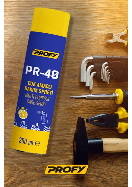 Pr-40 Çok Amaçlı Bakım Spreyi 200 ml - Çok Yönlü Kullanım, Hızlı ve Etkili Bakım Çözümü Wd-40