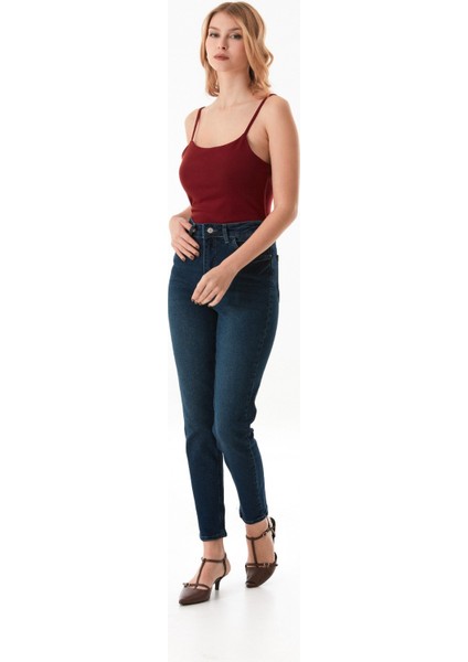 Yüksek Bel Mom Jean