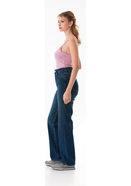 Yüksek Bel Wide Leg Jean