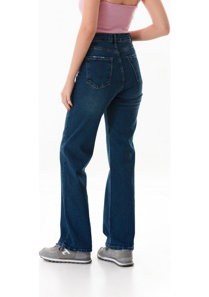 Yüksek Bel Wide Leg Jean