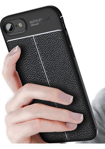 Apple Iphone 16E Uyumlu Kılıf Deri Dikiş Görünümlü Kamera Koruyculu Kaymaz Slikon Kapak fırsatları