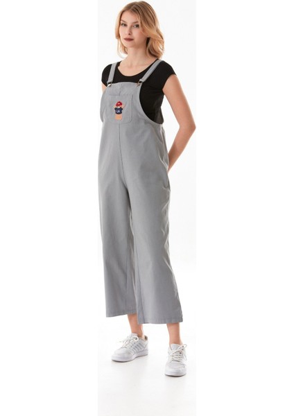 Ayıcık Nakışlı Askılı Önü Cepli Tulum modelleri