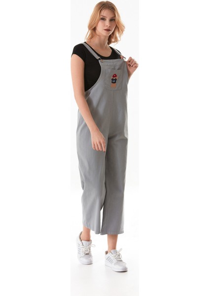 Ayıcık Nakışlı Askılı Önü Cepli Tulum indirimleri