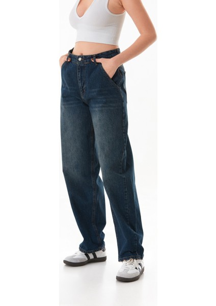 Yüksek Bel Baggy Jean