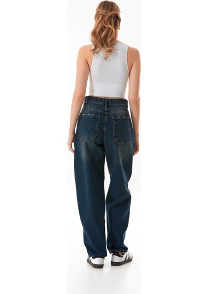 Yüksek Bel Baggy Jean