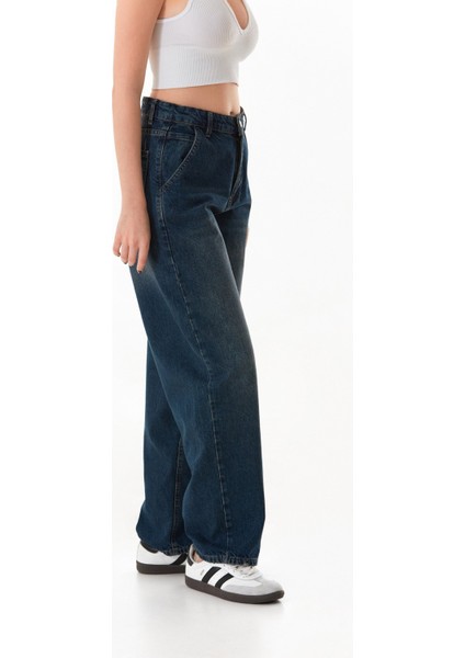 Yüksek Bel Baggy Jean