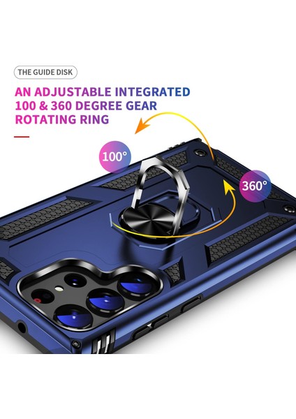 Samsung Galaxy S25 Plus Uyumlu Kılıf Yüzüklü Standlı Armour Darbe Emici Dayanıklı Tank Zırh Kapak modelleri