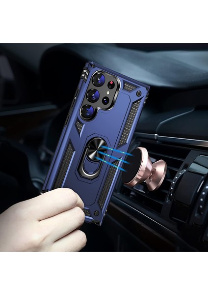 Samsung Galaxy S25 Plus Uyumlu Kılıf Yüzüklü Standlı Armour Darbe Emici Dayanıklı Tank Zırh Kapak fırsatları