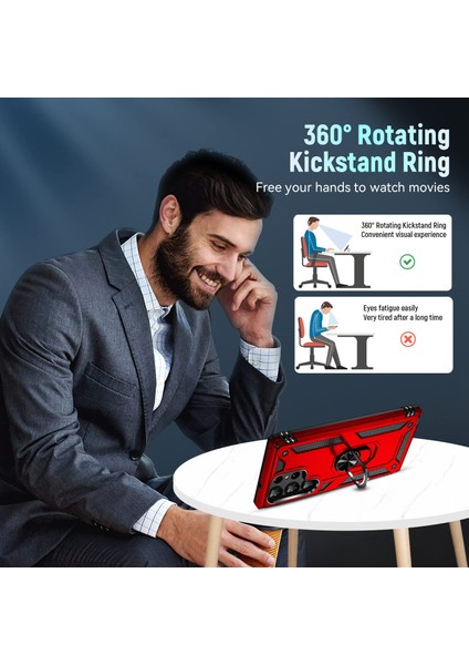 Samsung Galaxy S25 Uyumlu Kılıf Yüzüklü Standlı Armour Darbe Emici Dayanıklı Tank Zırh Kapak modelleri