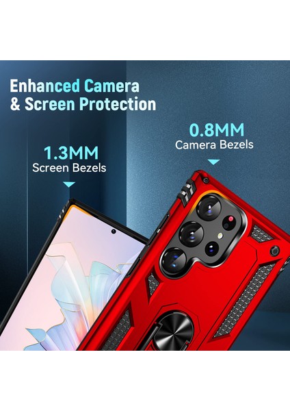 Samsung Galaxy S25 Uyumlu Kılıf Yüzüklü Standlı Armour Darbe Emici Dayanıklı Tank Zırh Kapak indirimleri