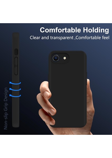 Apple Iphone 16E Uyumlu Kılıf Kamera Korumalı Kenarları Şişkin Yumuşak Dokulu Kaymaz Kapak fiyatları