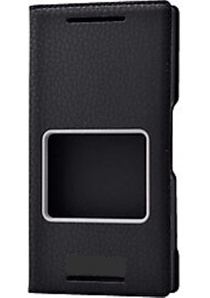 ESLIFETECH26AKSESUAR Sony Xperia M5 Mıknatıs Kapaklı Koruma Kılıfı Siyah