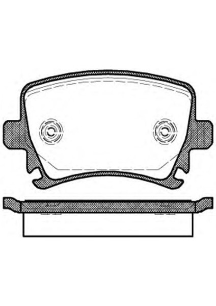 MGA-55197 - Arka Fren Balatası-Kablosuz- (Vw Caddy 04-11 Golf 04-14 Audı A3 04-13 Seat Leon 06-13 Skoda Octavıa 04-13)