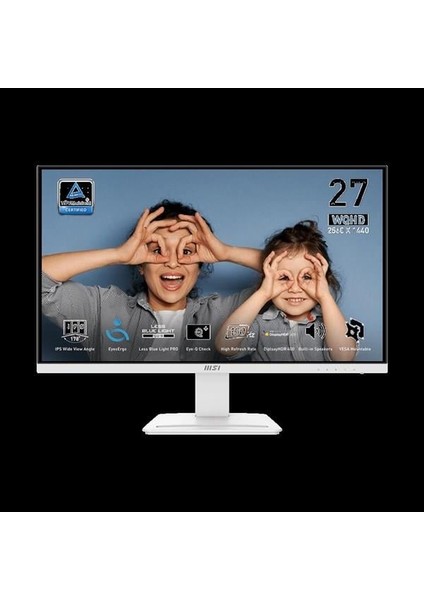 Msı 27" IPS MP273QW E2 1ms 100HZ Hdmı-Dp Pivot Monitör 2560X1440 Beyaz