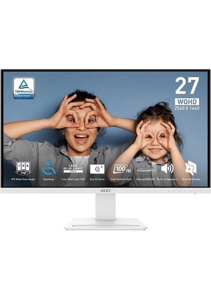 Msı 27" IPS MP273QW E2 1ms 100HZ Hdmı-Dp Pivot Monitör 2560X1440 Beyaz