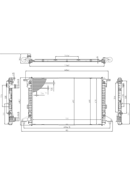 MGA-80503 - Su Radyatoru Brazıng (Audı A4 16- A5 17- A6 19-)