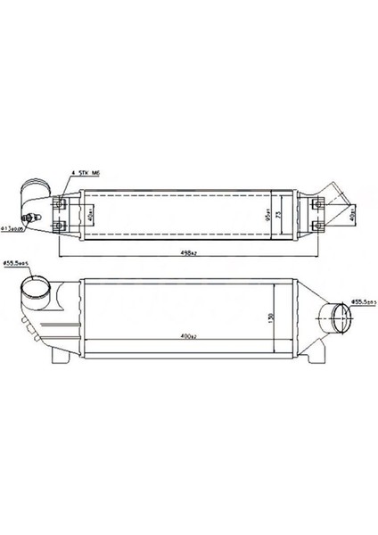 MGA-80560 - Turbo Radyatoru Intercooler (Ford: Transıt V184 125PS 01-06 ) Onden Ceker