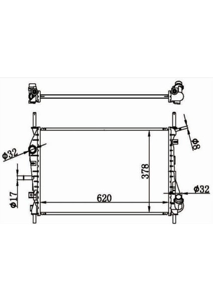 MGA-80558 - Su Radyatoru Brazıng Klımalı (Ford: Mondeo 2.0 Tdcı 02-07)