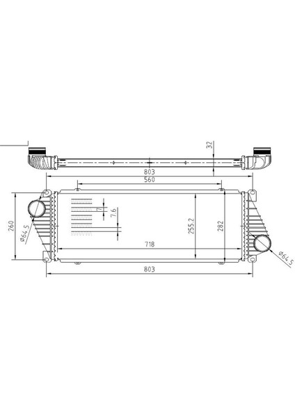MGA-80528 - Turbo Radyatoru (Intercooler) Brazıng (Volkswagen: Lt Iı 2.5tdı 28-35 28-46/mercedes: Sprınter 2.