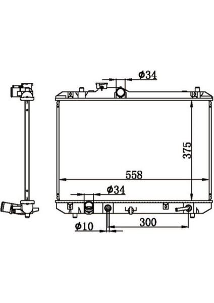 MGA-80688 - Su Radyatoru Brazıng Suzukı Swıft 06- A/t