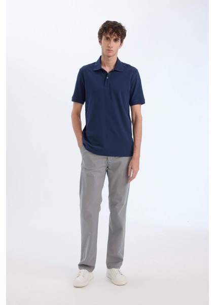 %100 Pamuk Regular Fit Polo Yaka Kısa Kollu Basic Düz Pike Kumaş Tişört C1293AX25SP fiyatları