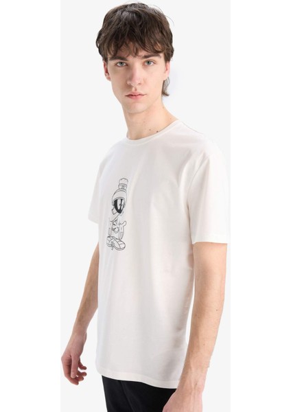 %100 Pamuk Looney Tunes Regular Fit Bisiklet Yaka Kısa Kollu Tişört E4750AX25SP