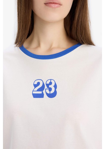 Pijama Takımı Kısa Kollu Pijama Üstü Esnek Belli Uzun Pijama Altı-Fall in Love E7181AX25SP
