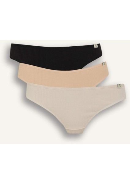 Ribana 3'lü Askılı Slip Külot-Fall in Love E4896AX25SP