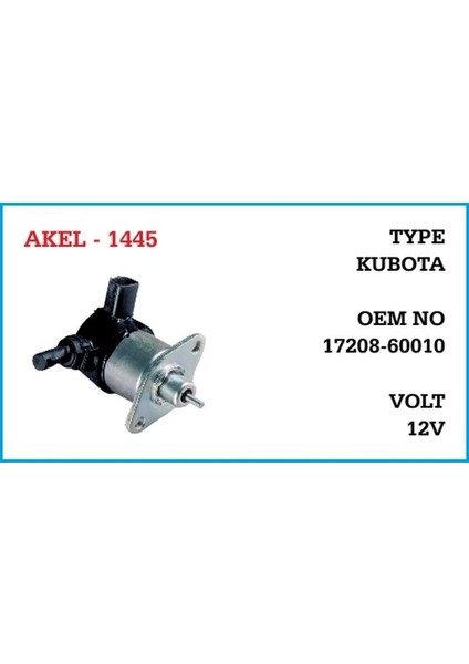 12V STOP SELENOİDİ KULAKLI SOKETLİ 2 FİŞ (KISA MİL)