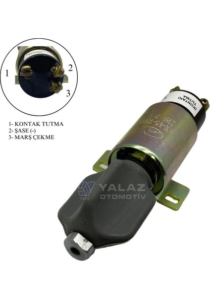 24V STOP SELENOİDİ AYAKLI (3 ÇIKIŞ) (PLATİNSİZ)