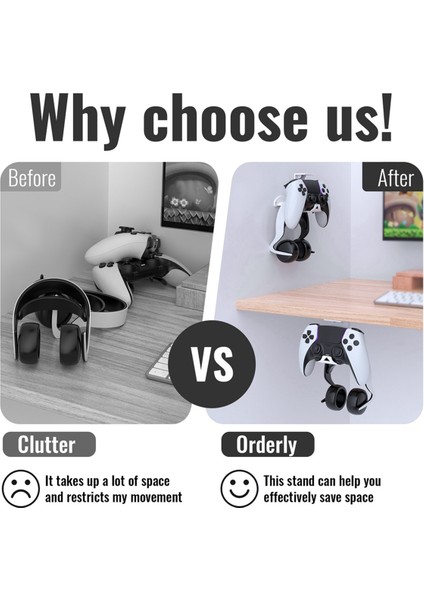 Kulaklık Için Stand Braketi Masa Altı Depolama Braketi Beyaz (Yurt Dışından) indirimleri