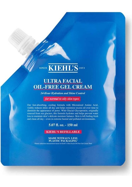 Ultra Facial Oil-Free Yağlı Ciltler Için 24 Saat Nemlendiren Gözenek Karşıtı Jel Krem 150 ml