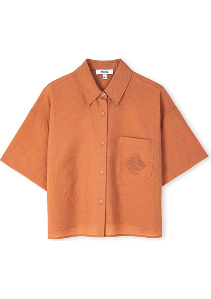 Monogram Nakışlı Gömlek IS1250025128019