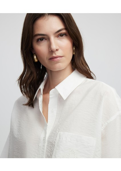 Monogram Nakışlı Gömlek IS1250025128018 fiyatları