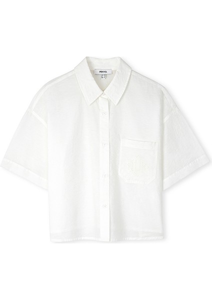 Monogram Nakışlı Gömlek IS1250025128018 indirimleri