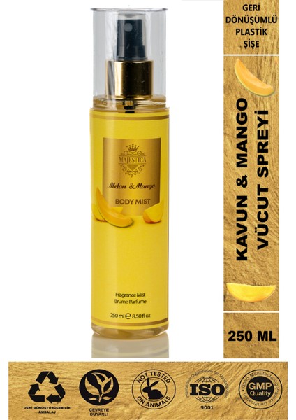 Kavun & Mango Vücut Spreyi 250ML, Tropikal Meyvelerin Ferahlatıcı Etkisi