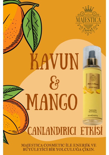 Kavun & Mango Vücut Spreyi 250ML, Tropikal Meyvelerin Ferahlatıcı Etkisi fiyatları