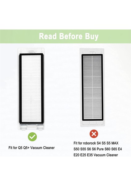 Q5 Q5+ Robot Süpürge Ana Yan Fırça Hepa Filtresi (Yurt Dışından)