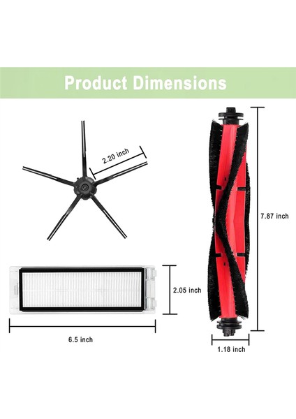 Q5 Q5+ Robot Süpürge Ana Yan Fırça Hepa Filtresi (Yurt Dışından) fırsatları