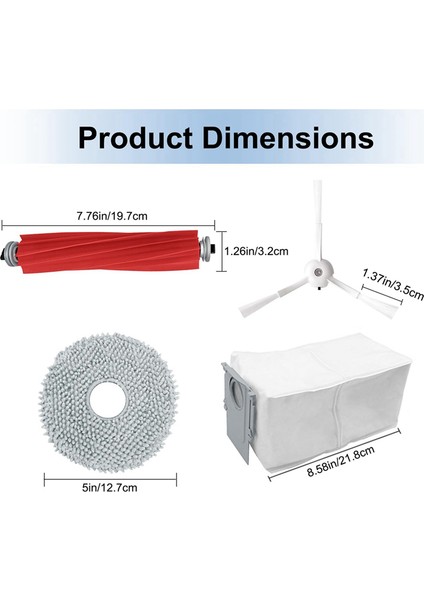 Q P10 A7400RR Ana Yan Fırçalar Için 17 Parçalık Kit (Yurt Dışından)