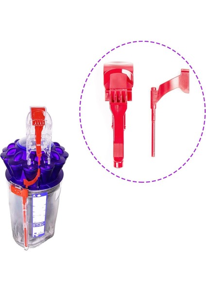 DC41 DC43 Cyclone Hazne Serbest Bırakma Kırmızı Klips Mandalı Tokası (Yurt Dışından)