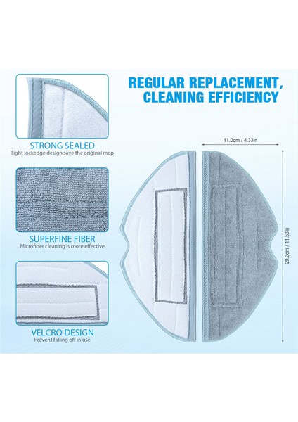 S7 S7 + S7 Maxv Robot Süpürgeler Için 12 Adet Mop Pedleri (Yurt Dışından) fırsatları