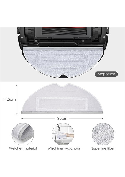 S8 S8+Ana Silindir Fırça Yan Fırçalar Filtre Paspas Mendilleri (Yurt Dışından)