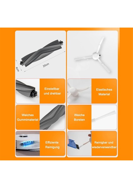 L10S Ultra Ana Yan Fırça Hepa Filtre Mop Pedi Toz Torbaları Için (Yurt Dışından)