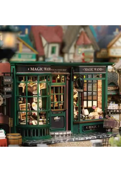 Magic House - Book Nook Sihirli Kütüphane Kiti - 3D Ahşap Puzzle - Dollhouse - Dıy Minyatür Kitaplık Dekorasyonu Maket Seti (F32B) - Sihirli Ev fiyatları