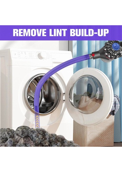 V6 V7 V8 V10 Esnek Kurutma Makinesi Lint Temizleme Hortumu Ataşmanı Için (Yurt Dışından)