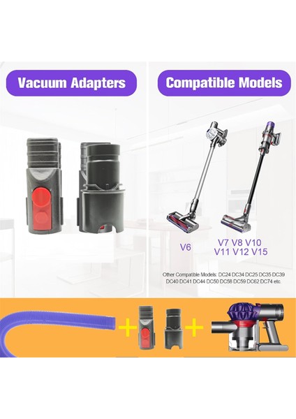 V6 V7 V8 V10 Esnek Kurutma Makinesi Lint Temizleme Hortumu Ataşmanı Için (Yurt Dışından)