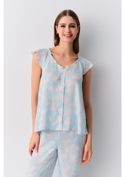 Shiny Askılı Maskülen Pijama Takımı