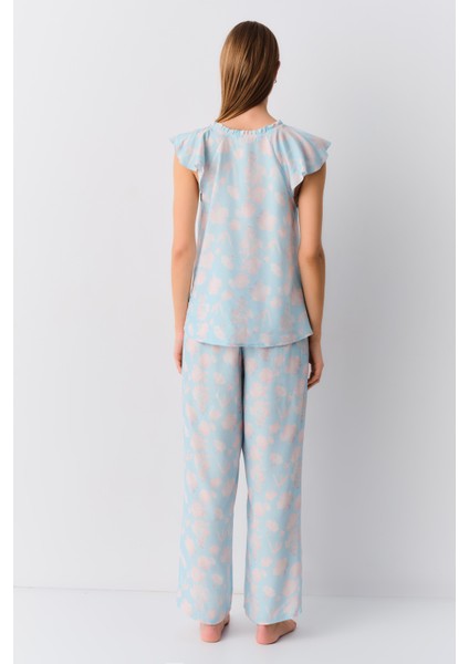 Shiny Askılı Maskülen Pijama Takımı