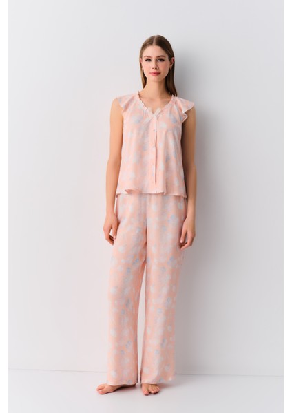 Shiny Askılı Maskülen Pijama Takımı